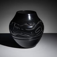Teresita Naranjo (Santa Clara, 1919-1999) — Carved Blackware Pottery Jar