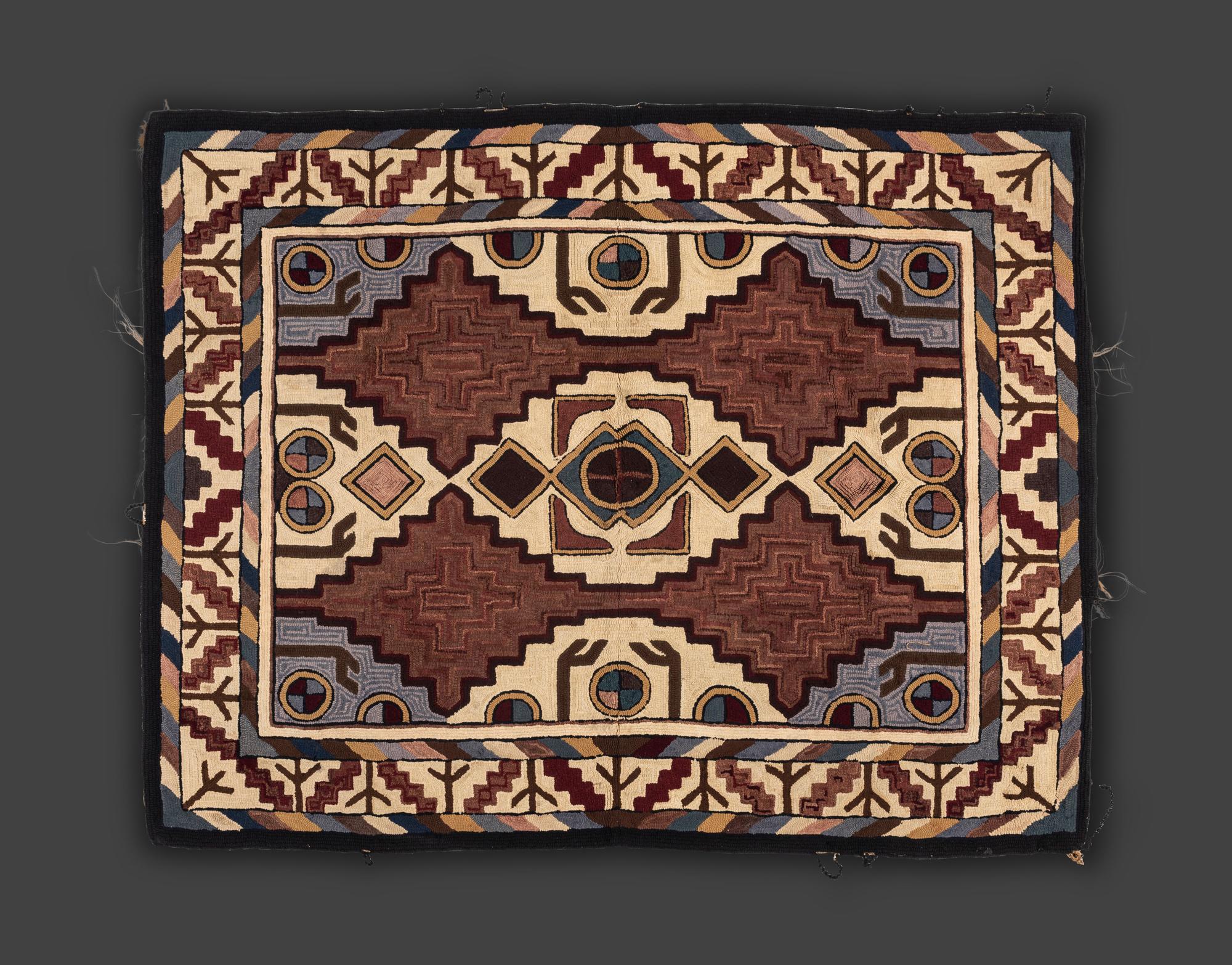 A Kazak-Inspired Hooked Rug