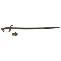 Ames Model 1850 Foot Officer's Sword with Scabbard Throat Inscribed to Captain Samuel Hubbard from the National Blues