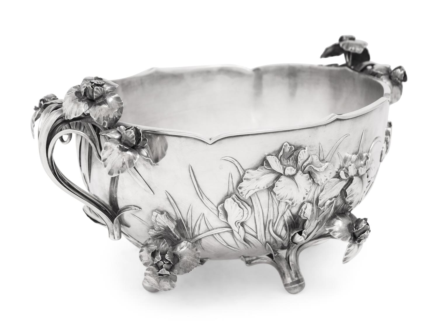 A Japanese Silver Center Bowl