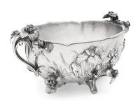 A Japanese Silver Center Bowl