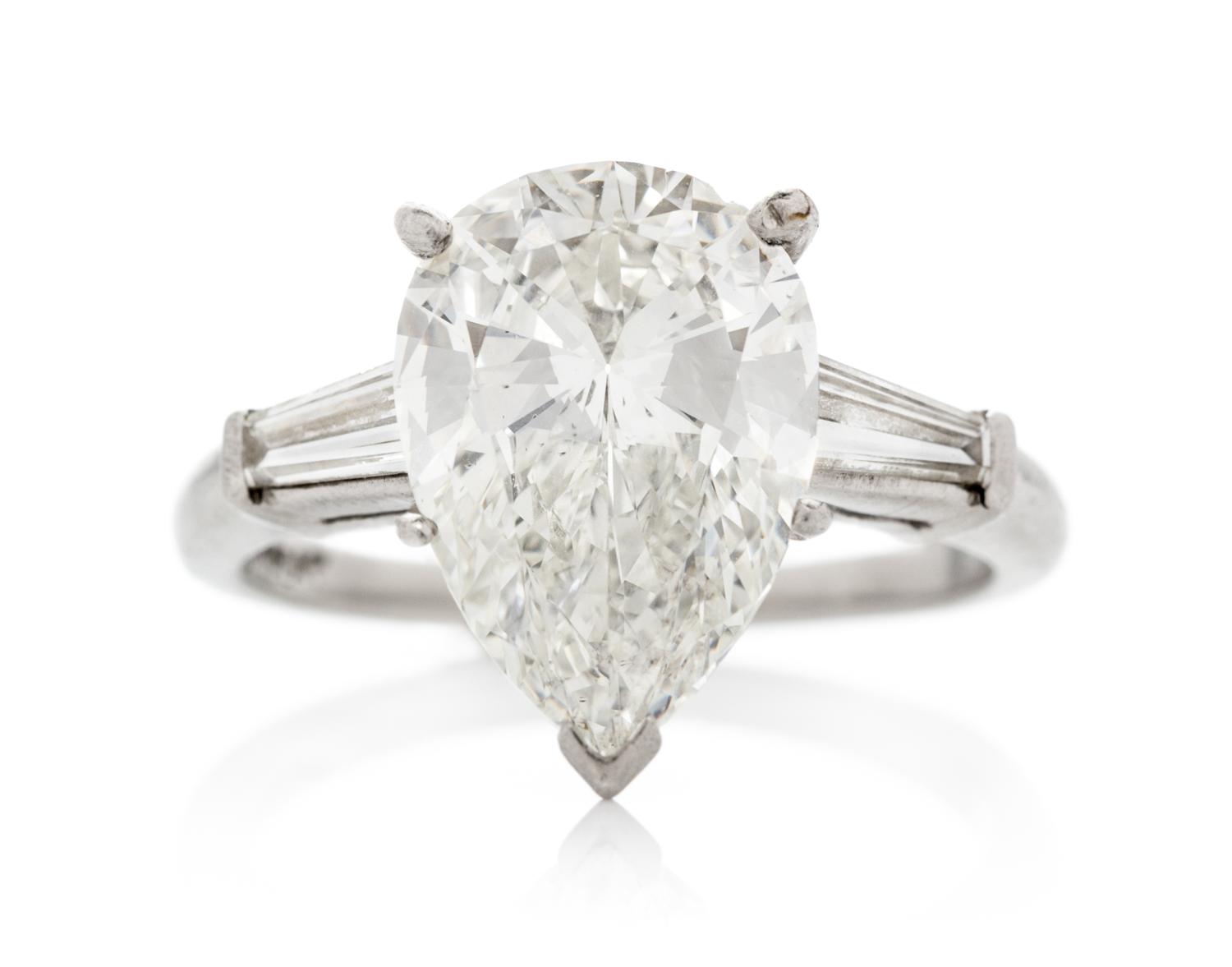 A Platinum and Diamond Ring, 3.60 dwts.
