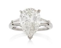 A Platinum and Diamond Ring, 3.60 dwts.