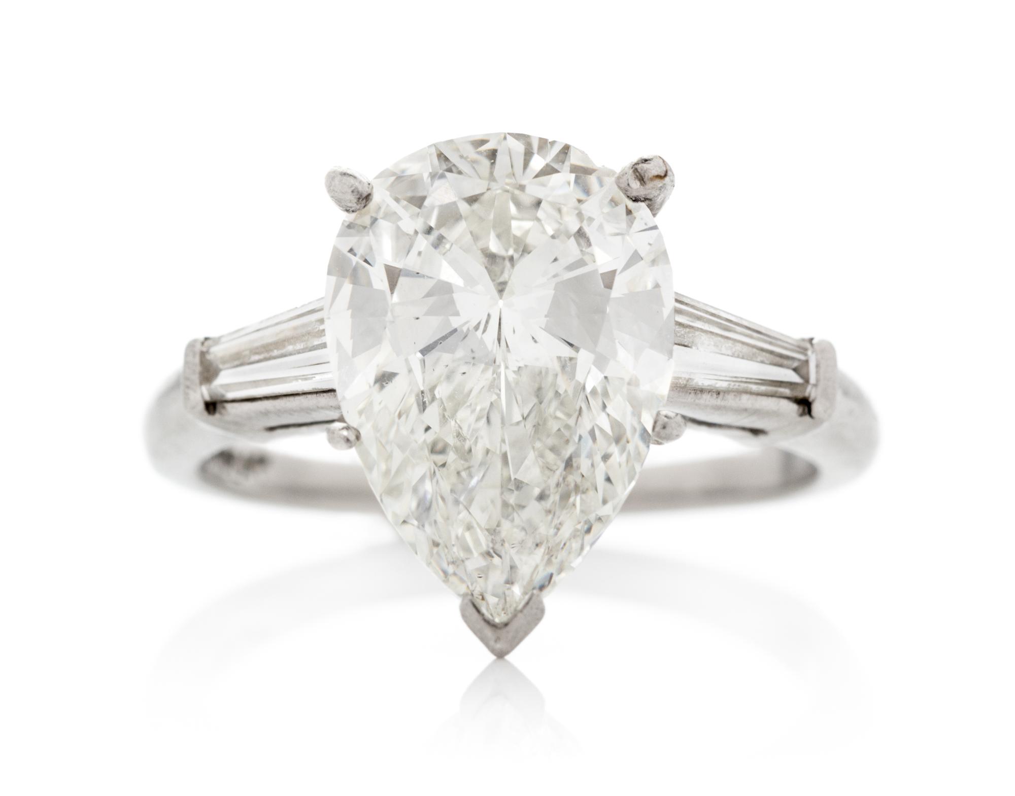 A Platinum and Diamond Ring, 3.60 dwts.