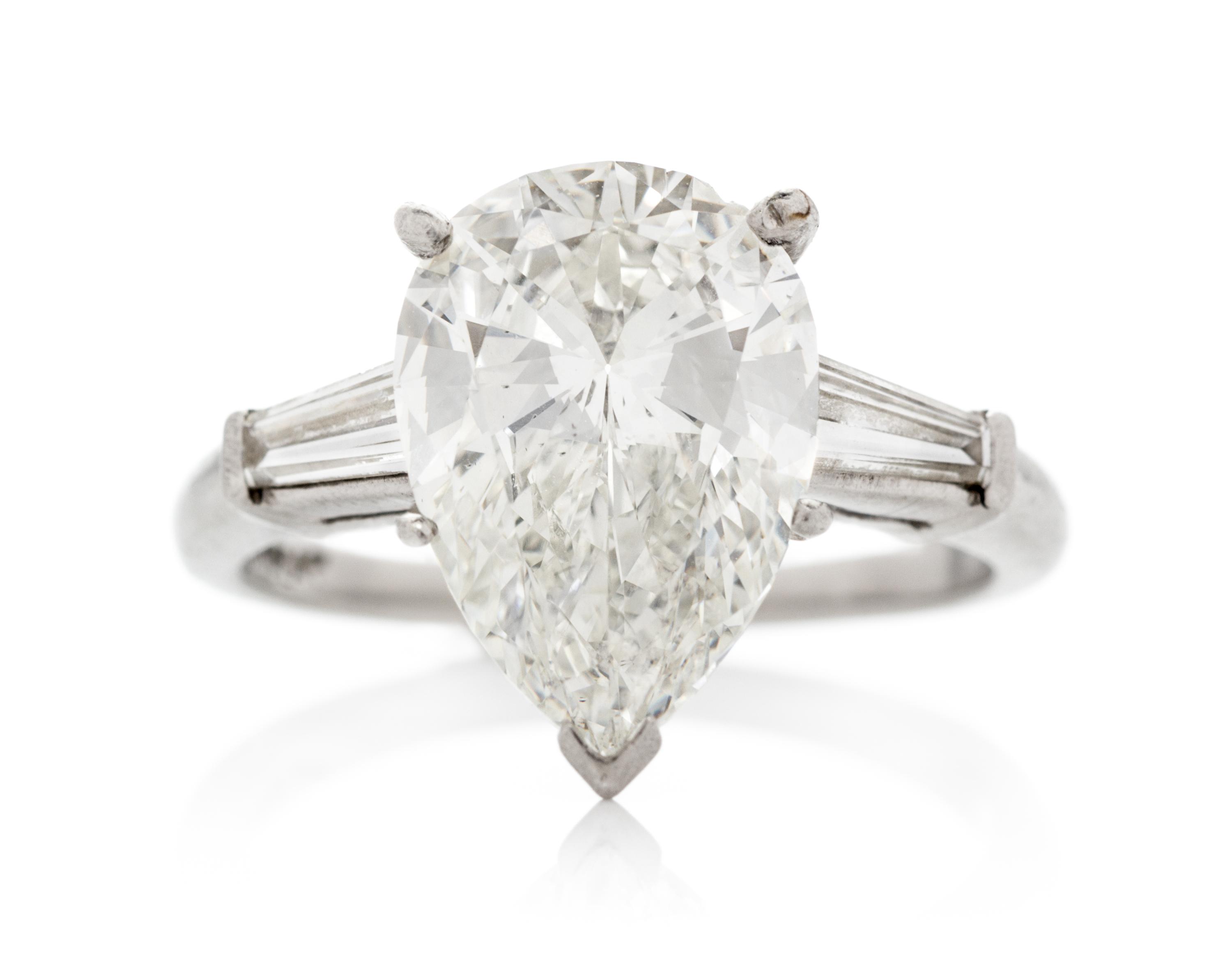 A Platinum and Diamond Ring, 3.60 dwts.