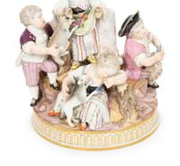 Three Meissen Porcelain Figure Groups
