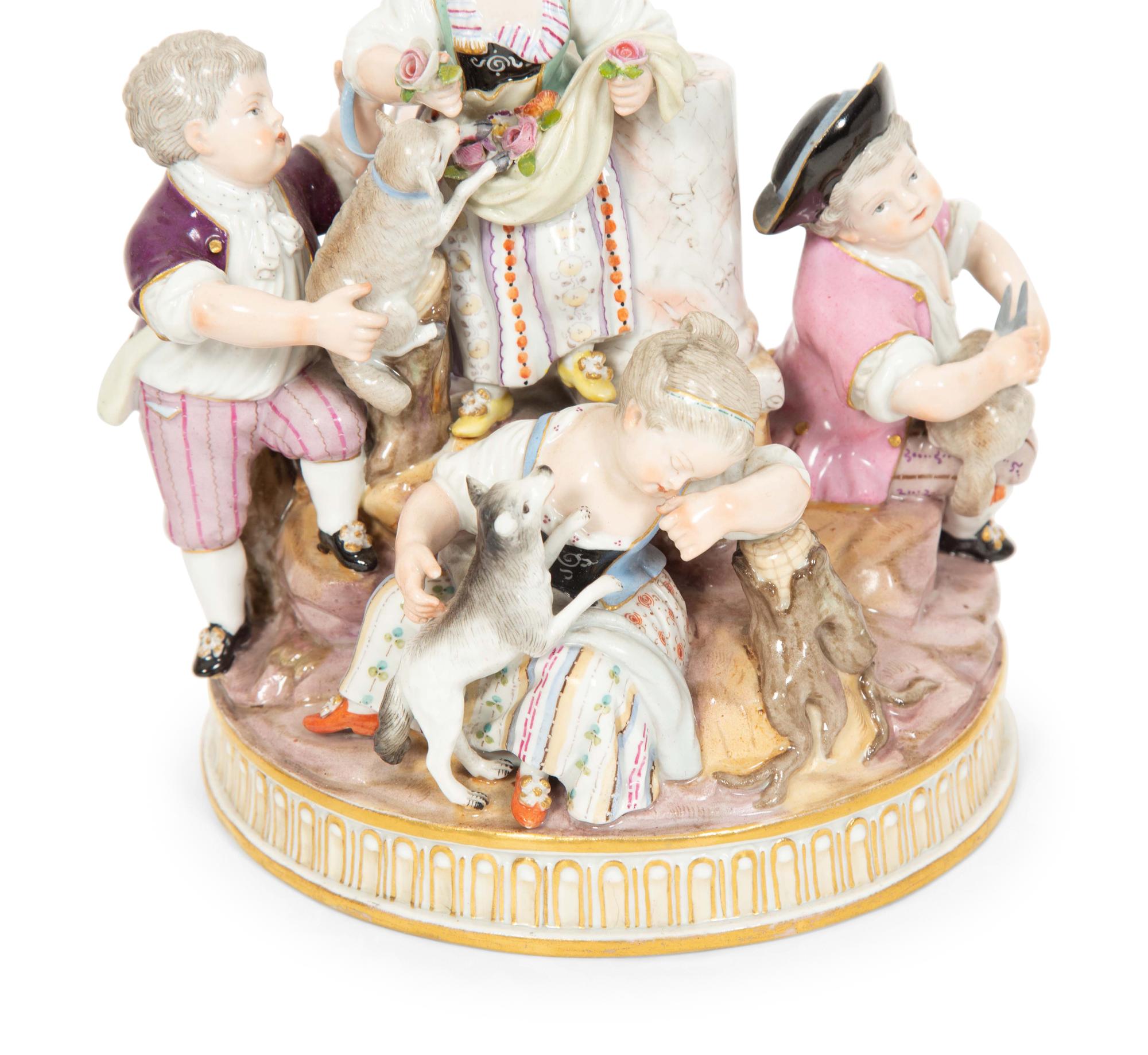 Three Meissen Porcelain Figure Groups