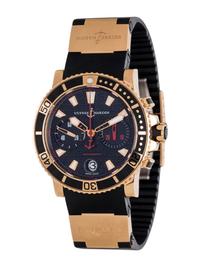 ULYSSE NARDIN, 18K PINK GOLD REF. 8006 'MAXI MARINE DIVER' CHRONOGRAPH WRISTWATCH