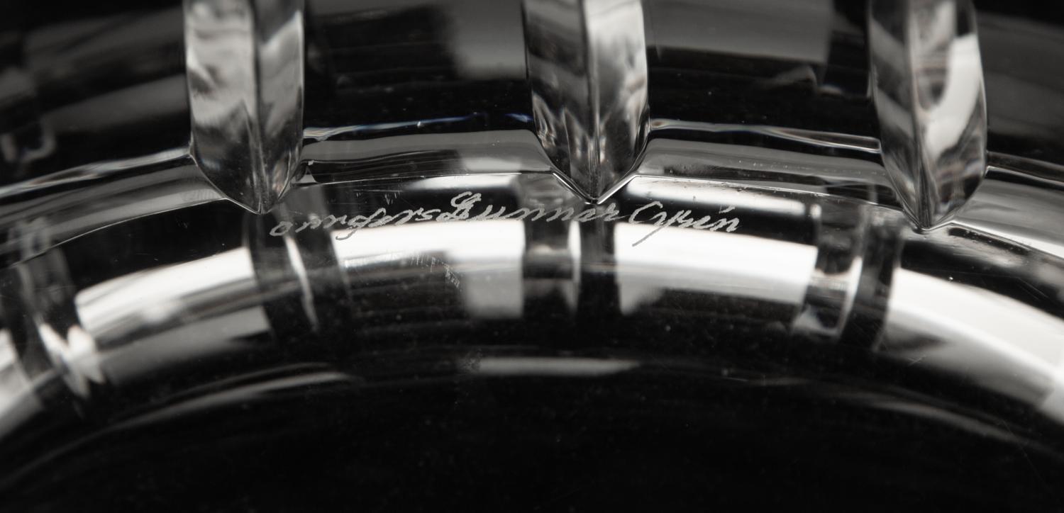 Three Orrefors Cut Glass Bowls