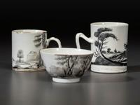 Six Chinese Export Porcelain 'Quaker Farmer' Articles