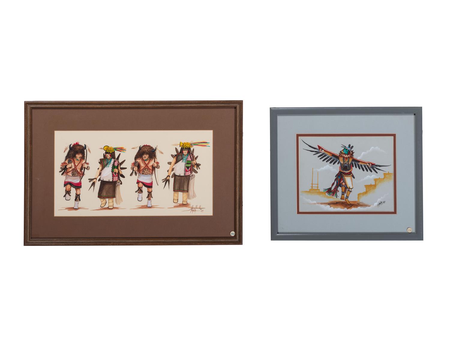 Brent Naha (Hopi, 1955-1986) gouache on paper