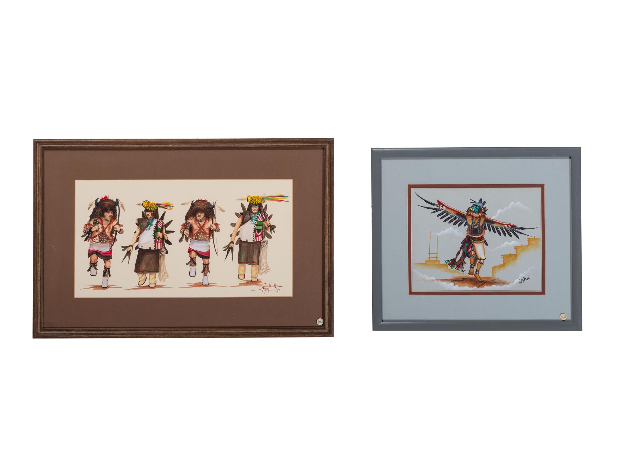 Brent Naha (Hopi, 1955-1986) gouache on paper