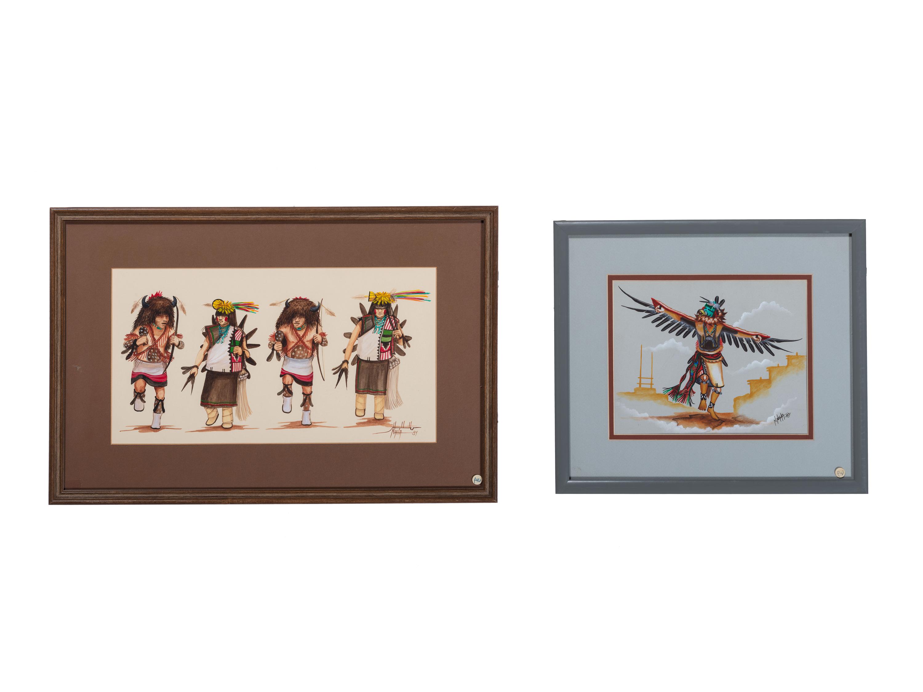 Brent Naha (Hopi, 1955-1986) gouache on paper