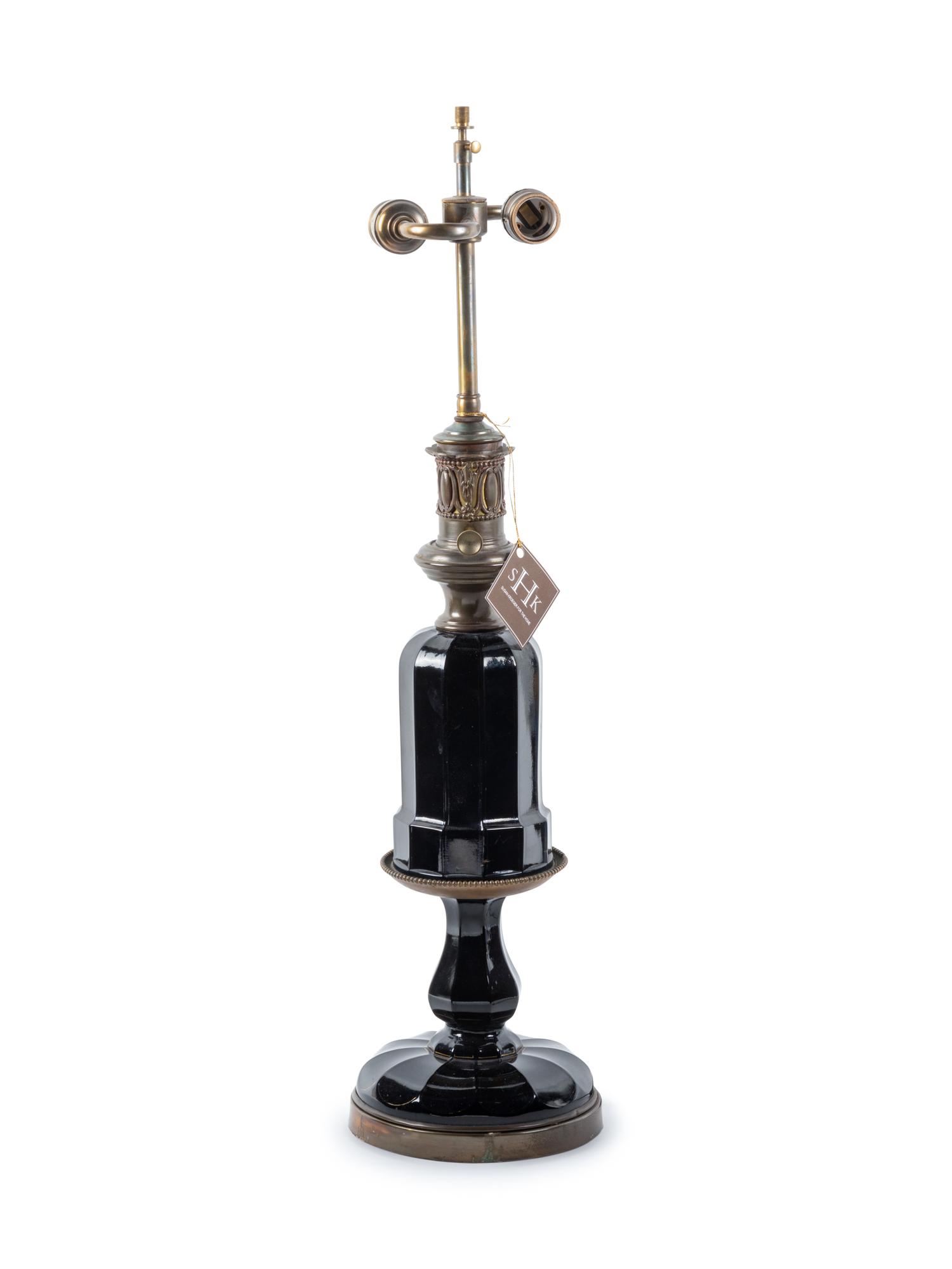 A French Glass Table Lamp