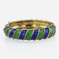 Martine 18K Yellow Gold and Enamel Bracelet