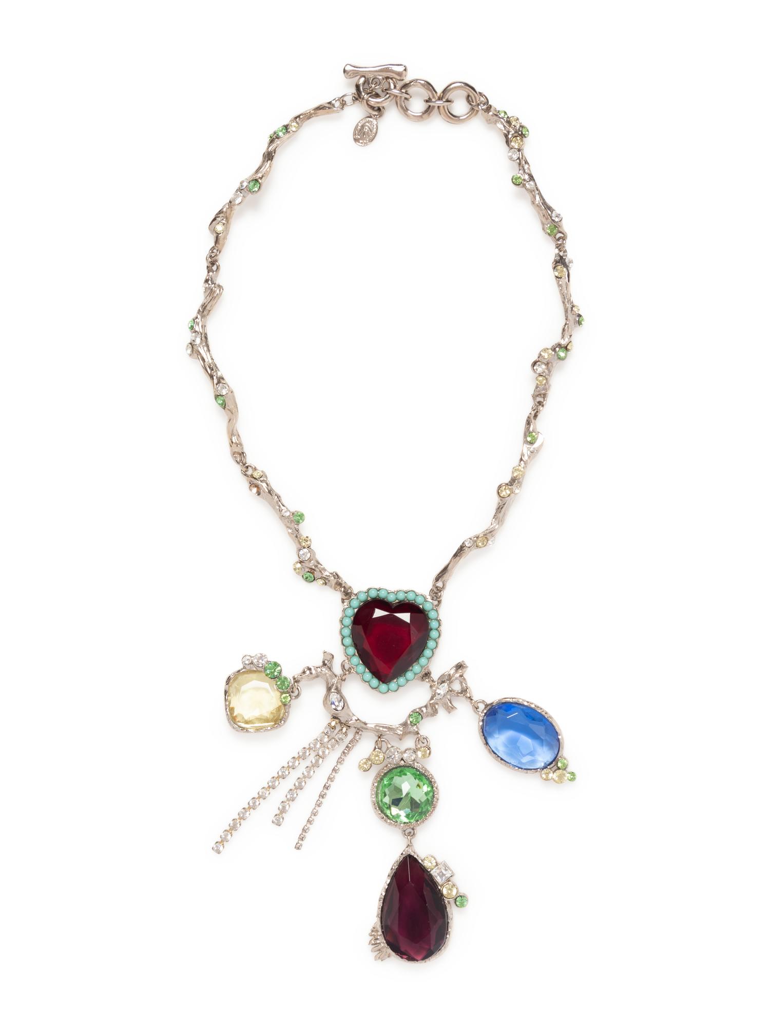 Christian Lacroix Branch-Shaped Necklace with Faux Gemstones