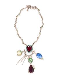 Christian Lacroix Branch-Shaped Necklace with Faux Gemstones