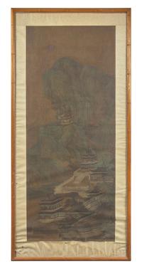 Anonymous (Chinese, 19th Century) 佚名（清晚期）絹本山水圖