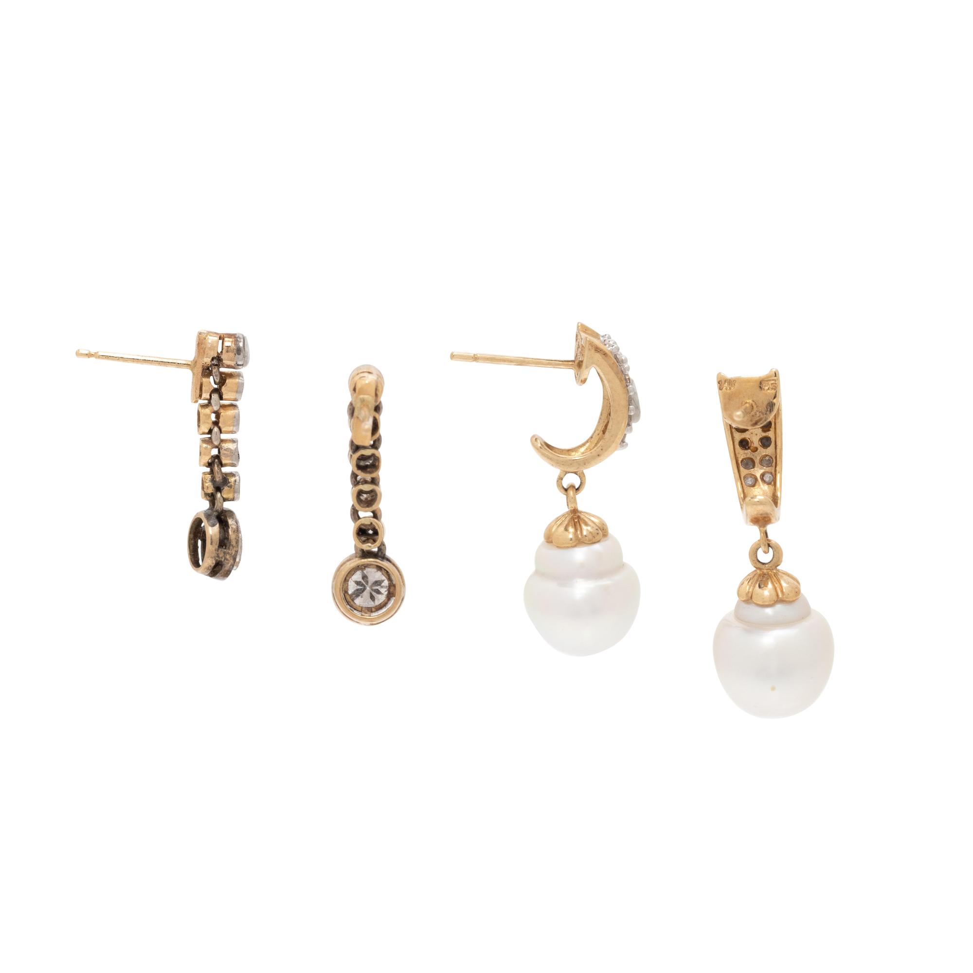 COLLECTION OF DIAMOND EARRINGS
