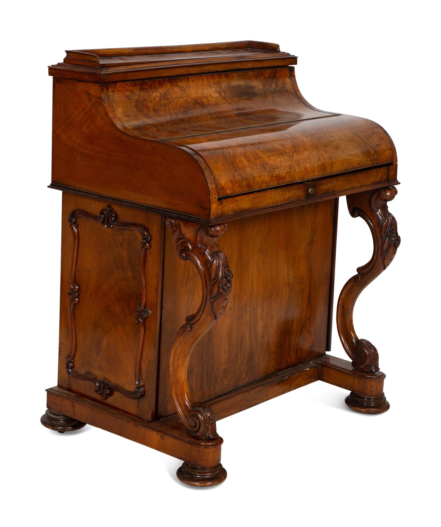A William IV Burl Walnut Davenport Desk