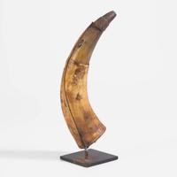 A carved and incised powder horn Pennsylvania, dated "1787"