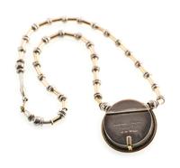 Sterling Silver, Gold and Semi Precious Stone Necklace, with Dragonfly Locket