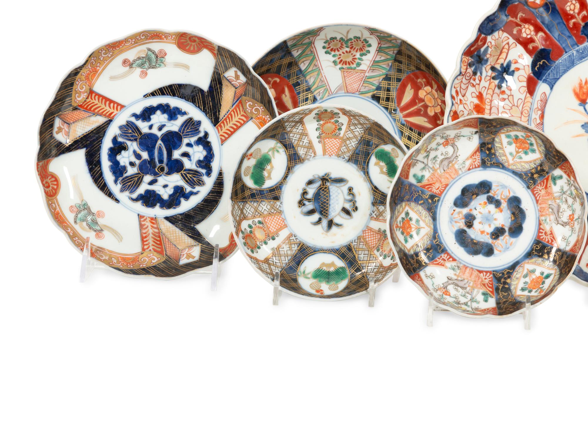 A Group of Imari Porcelain Dishes