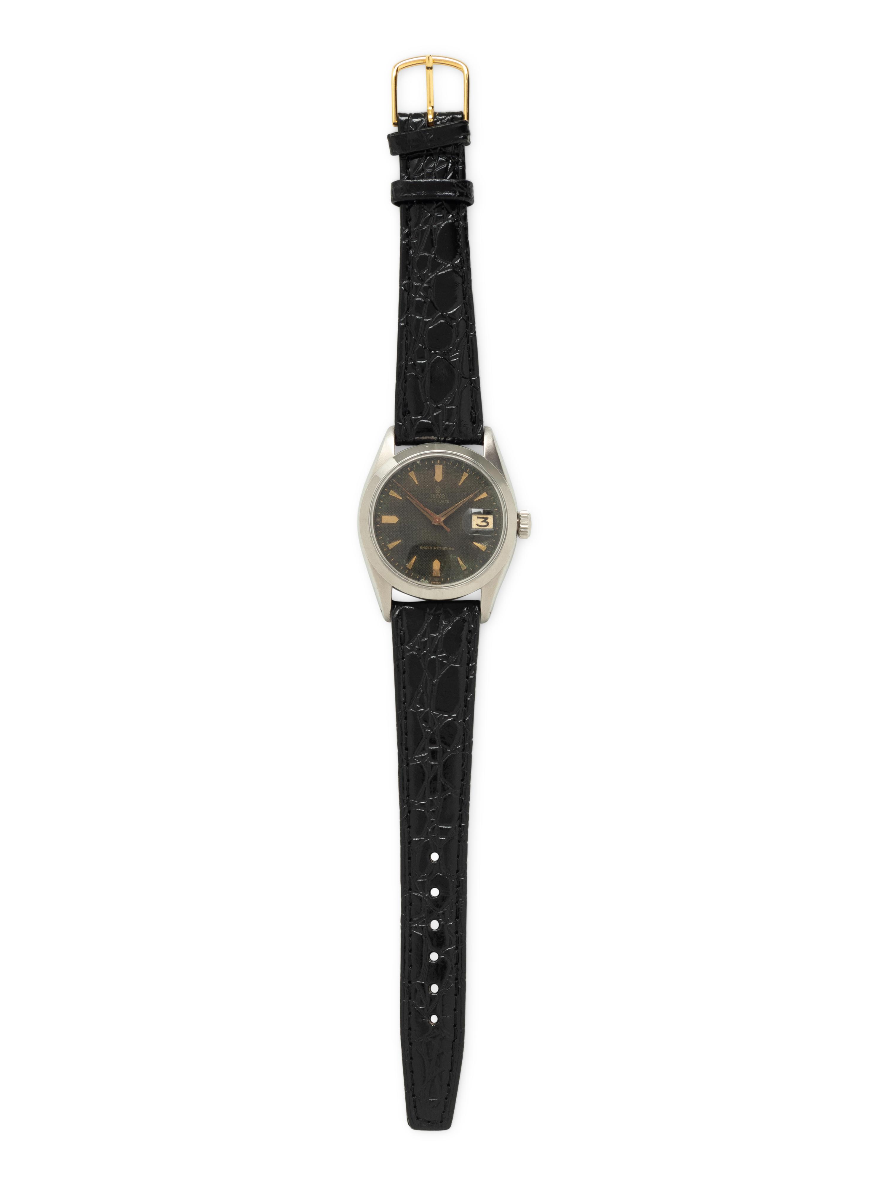 TUDOR, REF. 7939 STAINLESS STEEL 'OYSTERDATE' HONEYCOMB DIAL 'ROULETTE' WATCH