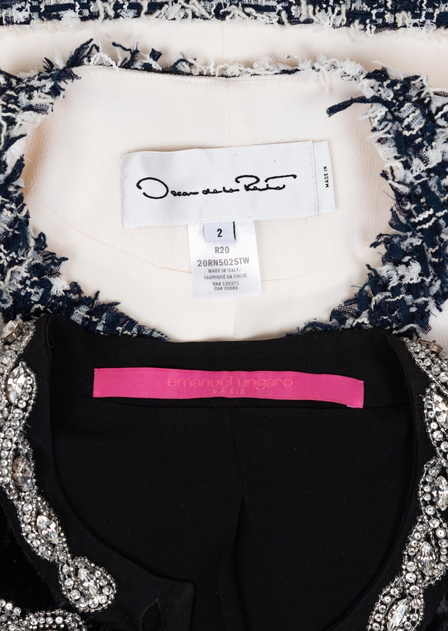 Two Embellished Jackets: One Ungaro, One Oscar de la Renta, 2000-20s