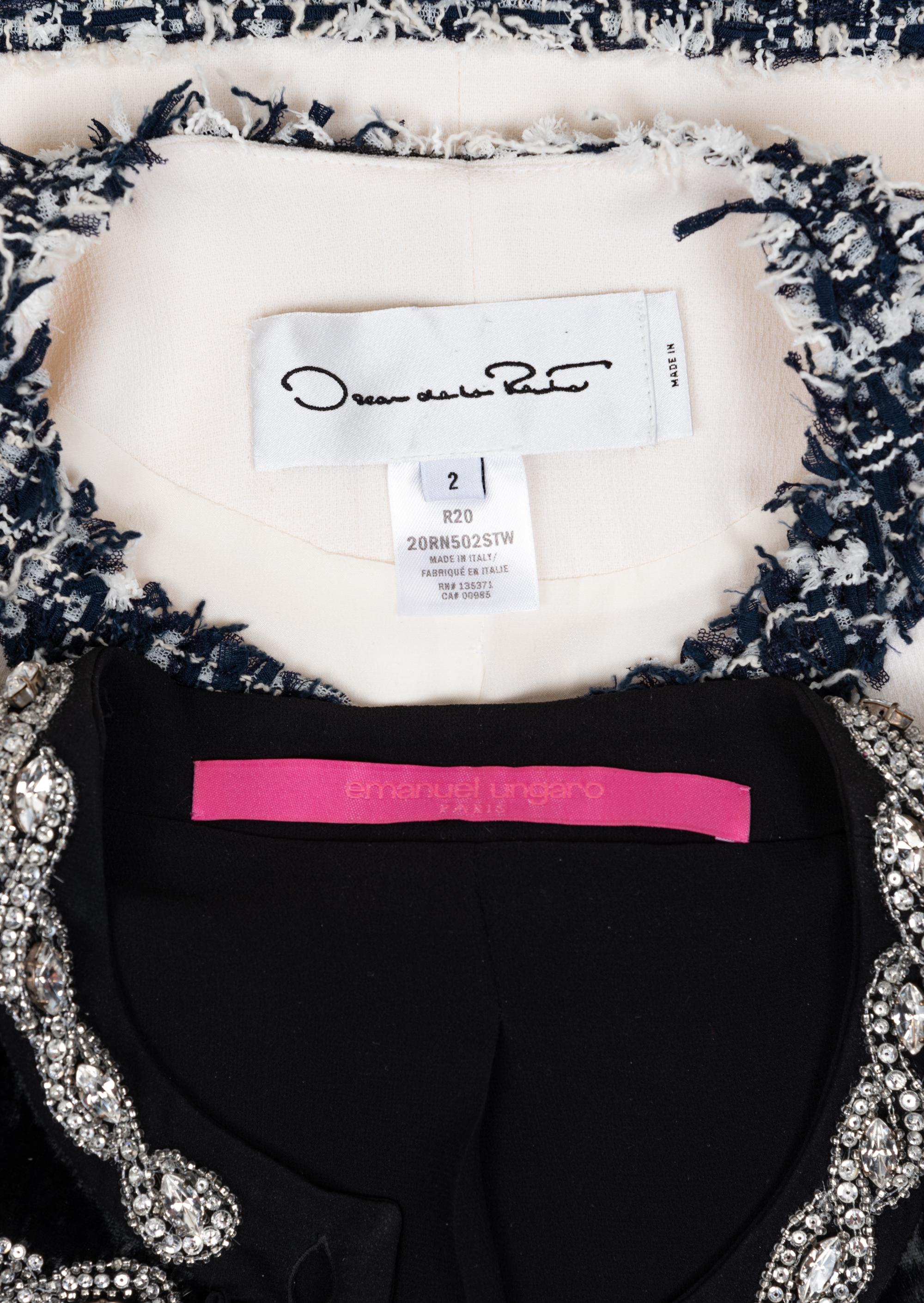 Two Embellished Jackets: One Ungaro, One Oscar de la Renta, 2000-20s