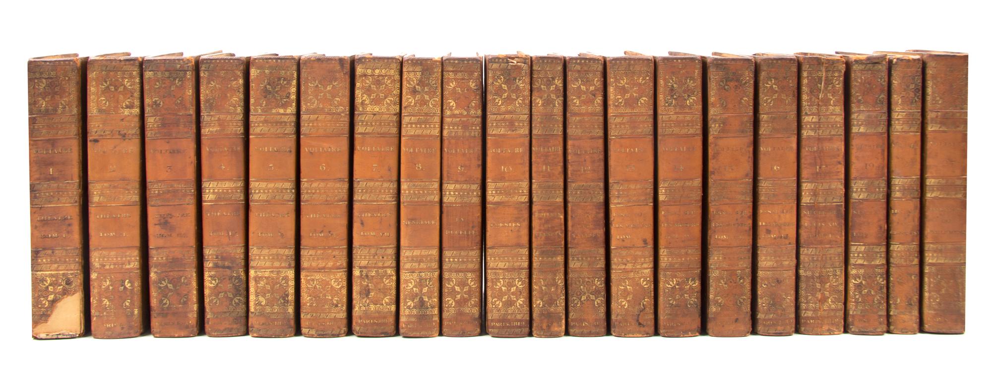 (COLLECTED WORKS) VOLTAIRE, MARIE AROUET DE. Oeuvres completes. Paris 1820-1826. 60 (of 70) vols.