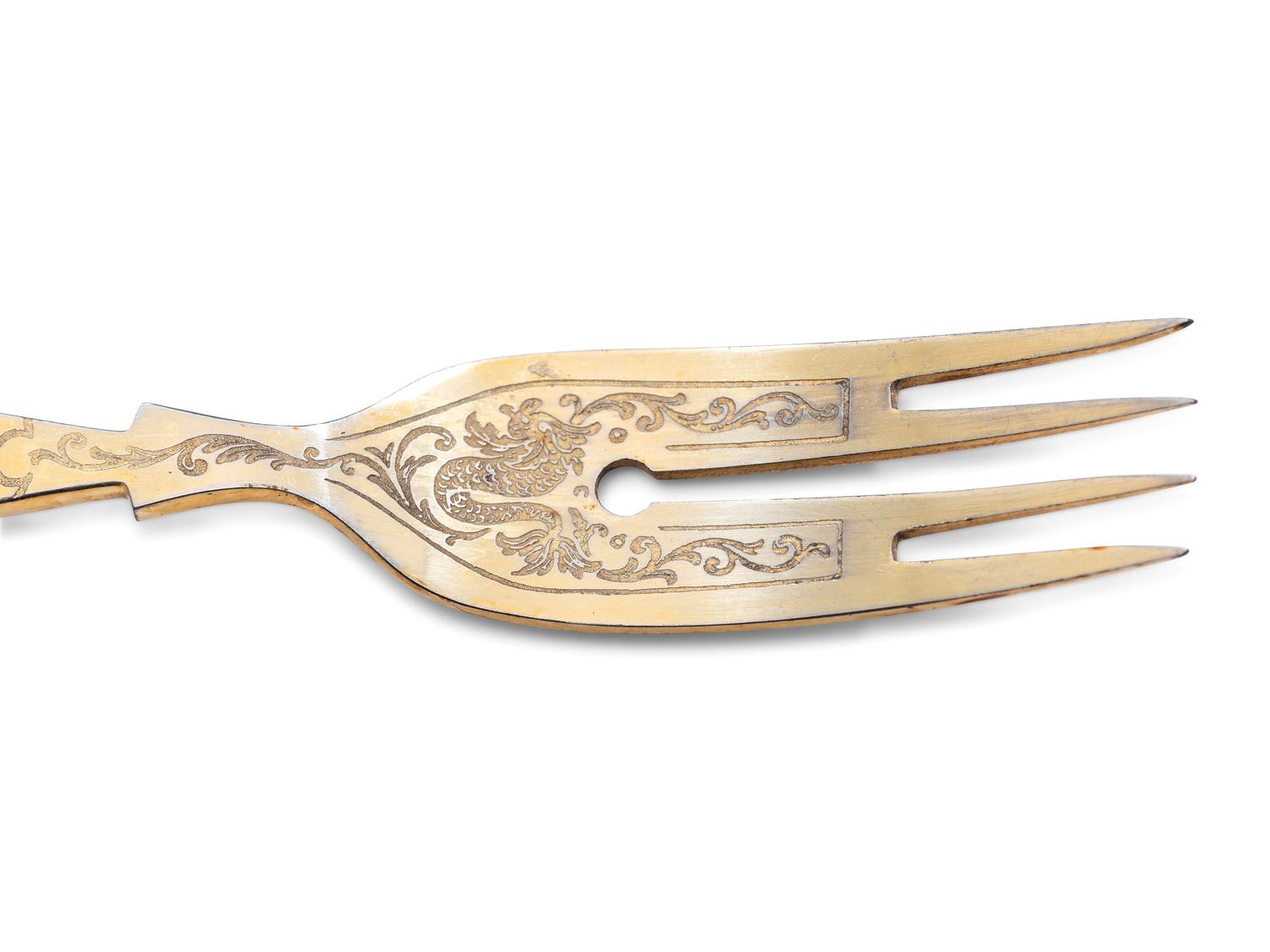 A Cased German Silver Fish Service