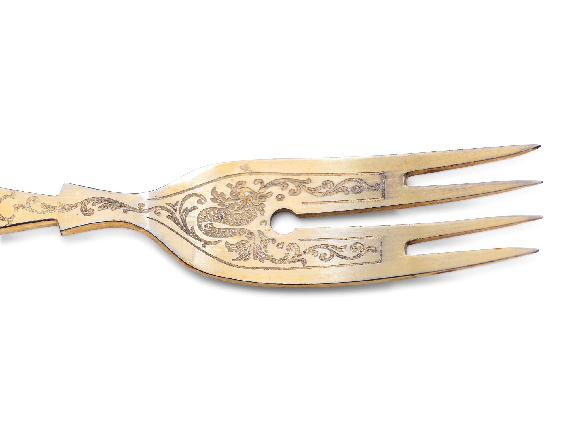 A Cased German Silver Fish Service