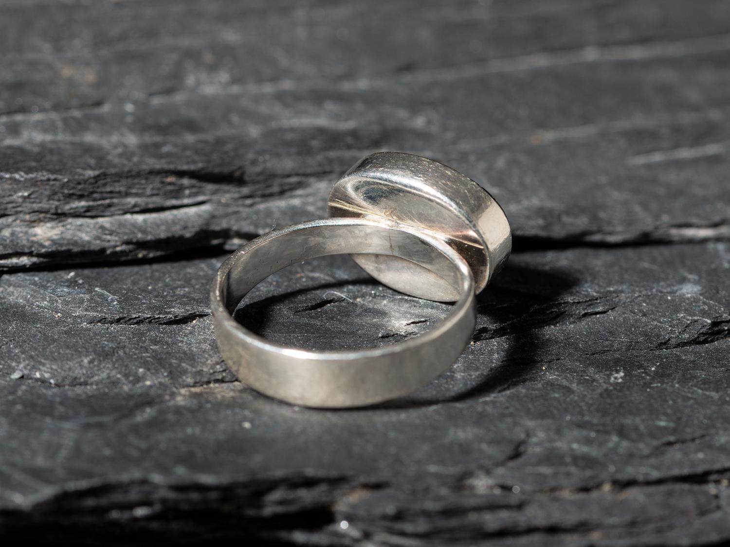 Silver and Onyx Ring