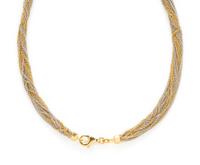VIERI, BICOLOR GOLD MULTISTRAND NECKLACE