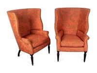 A Pair of Victoria Hagan Wainscott Wing Armchairs — 21ST CENTURY