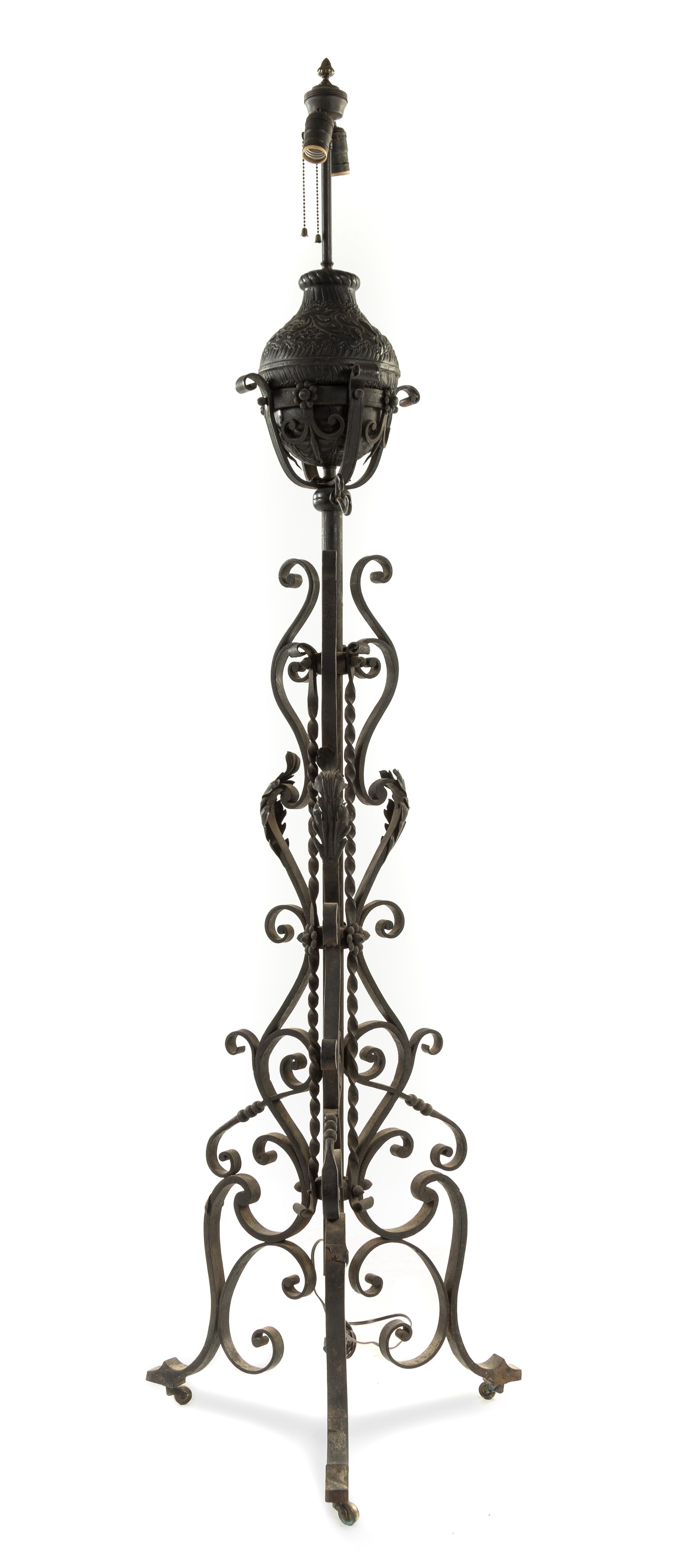 A Wrought Iron Posset Cup Holder Height 69 inches. — EARLY 20TH CENTURY