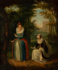 Untitled (Noble Figures in a Wooded Area)