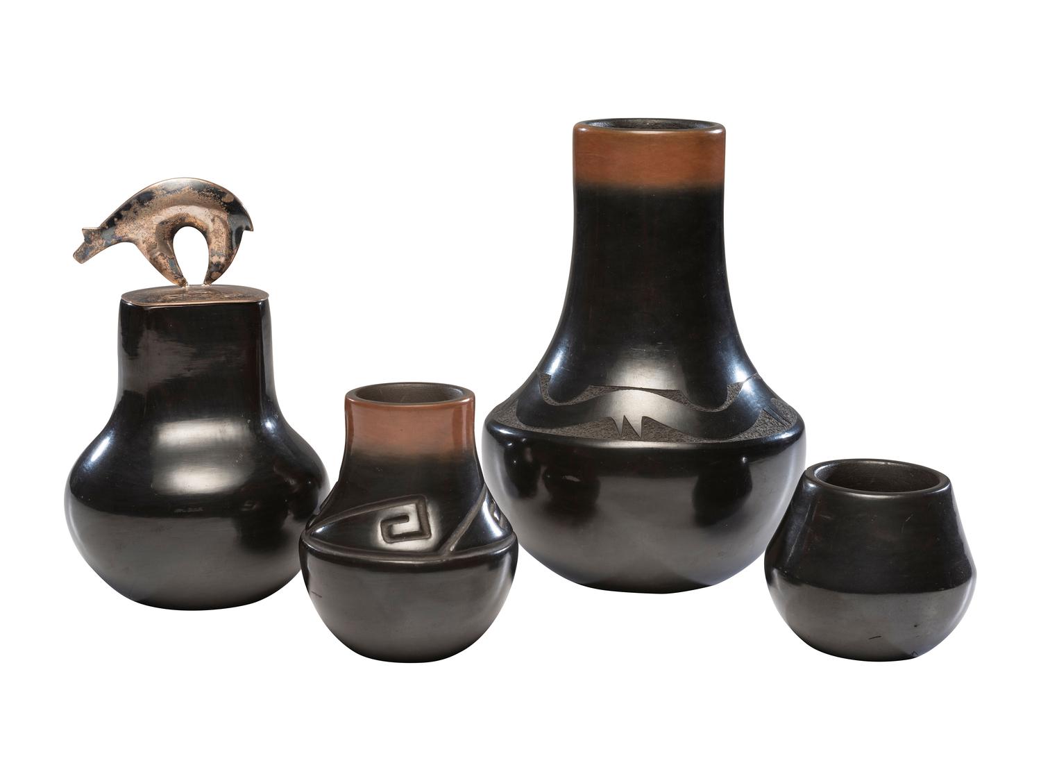 Blackware Pottery Jars