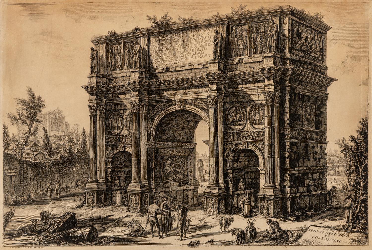 Veduta dell'Arco di Costantino from Veduti de Roma , 1771