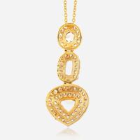 A diamond and gold pendant necklace