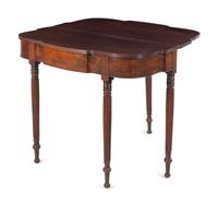 A Federal Inlaid Mahogany Card Table
