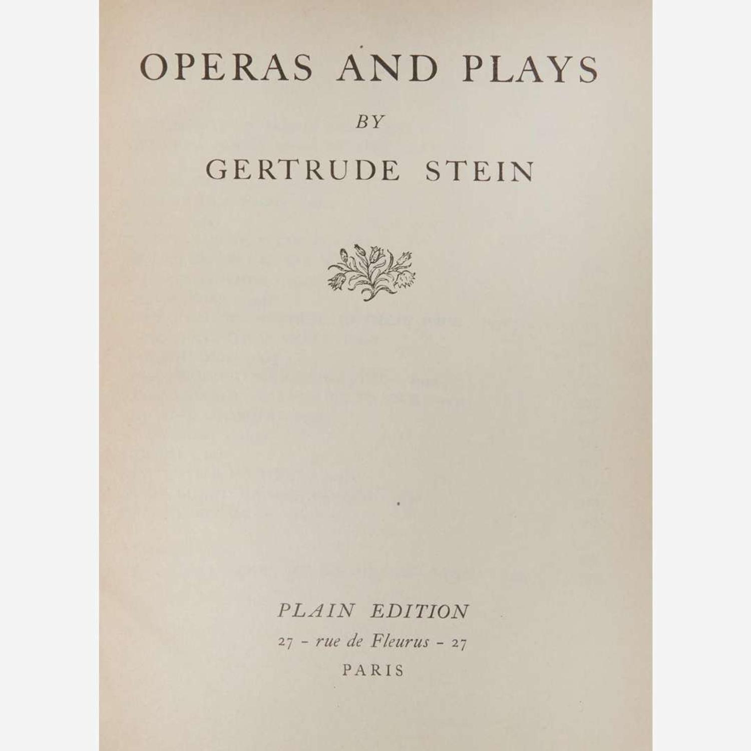 [Literature] Stein, Gertrude Group of 7 First Editions
