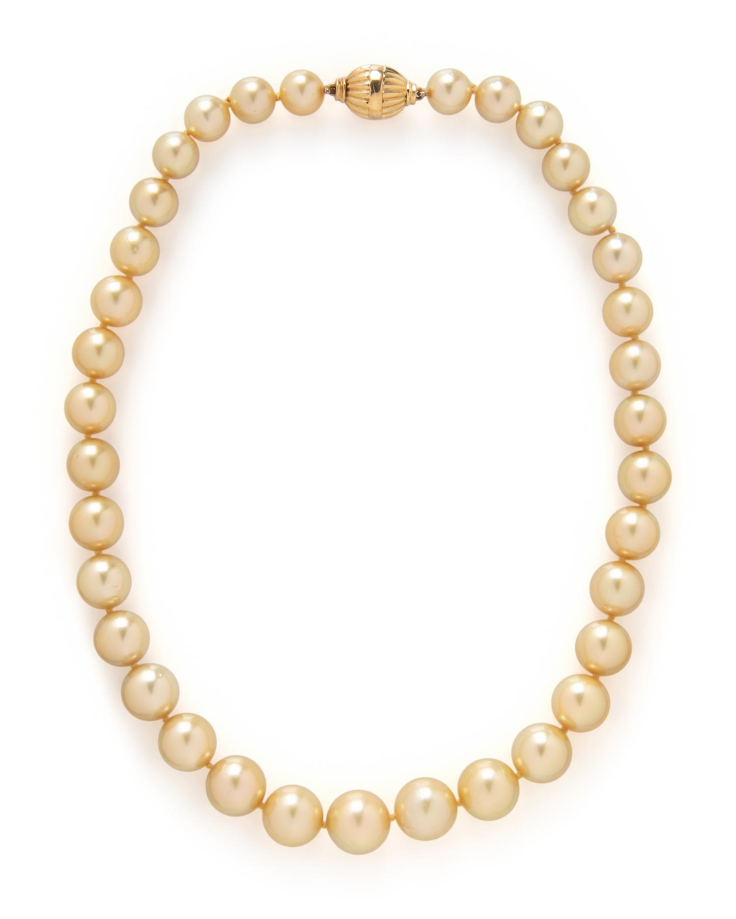 GOLDEN CULTURED PEARL NECKLACE