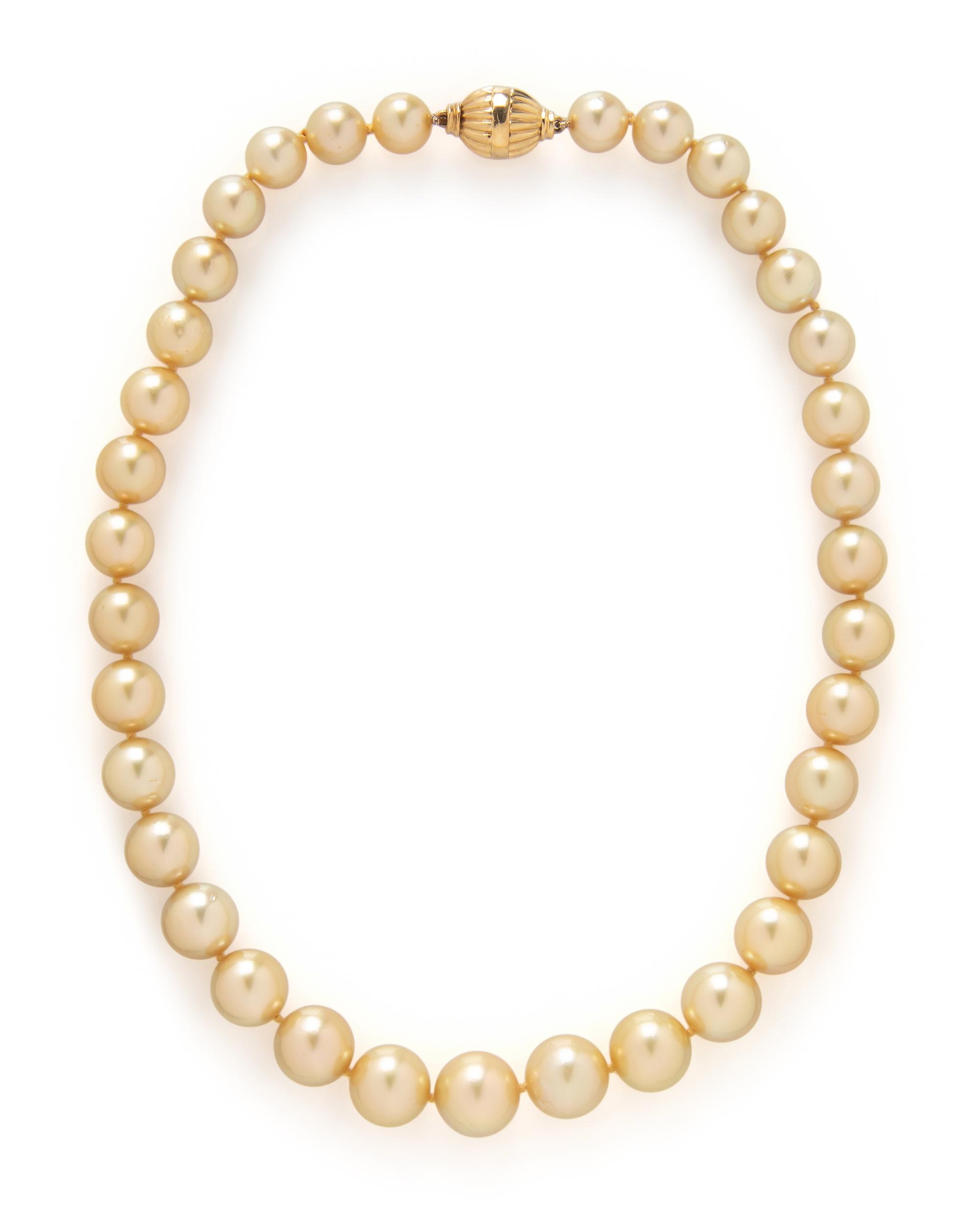 GOLDEN CULTURED PEARL NECKLACE