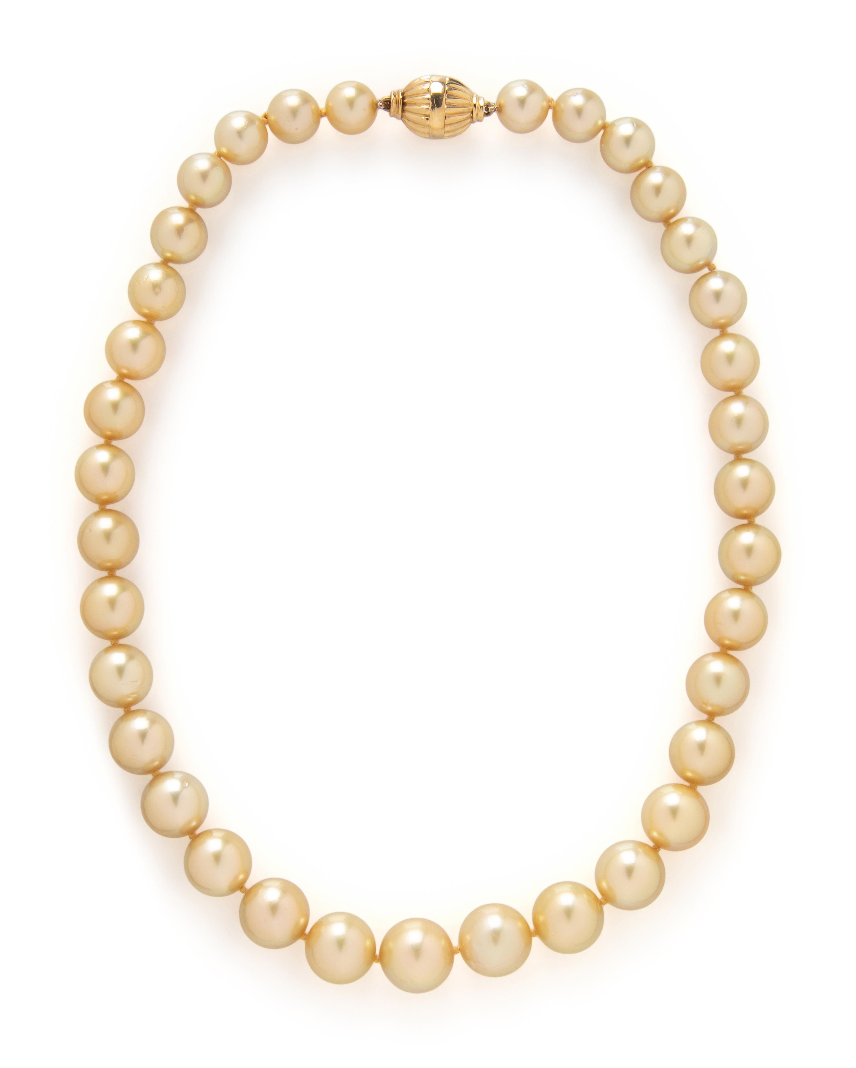 GOLDEN CULTURED PEARL NECKLACE