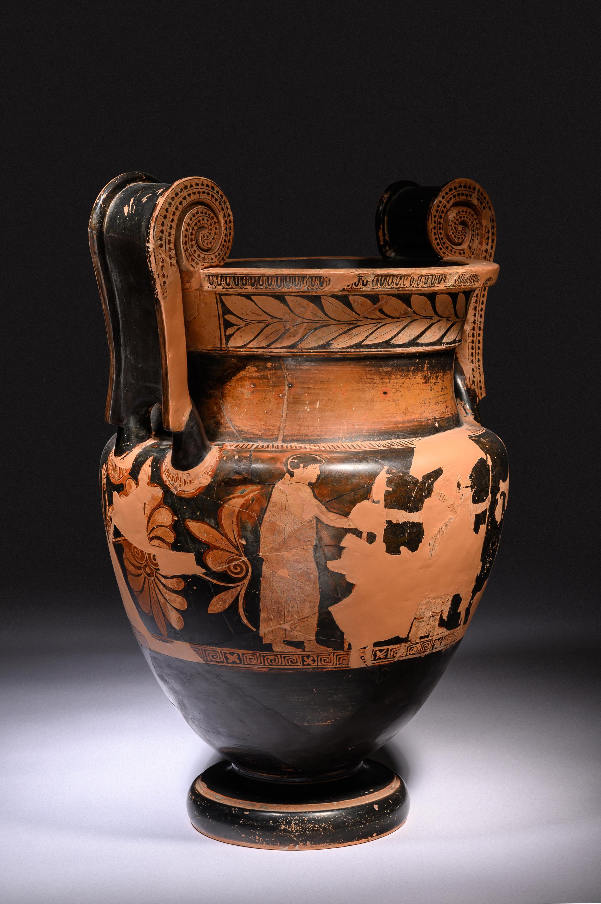 A Volute Krater with Attic Red-Figured Fragments