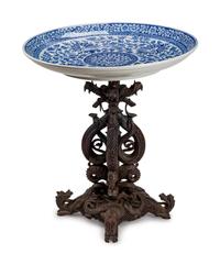 A Chinese Carved Wood Circular Table