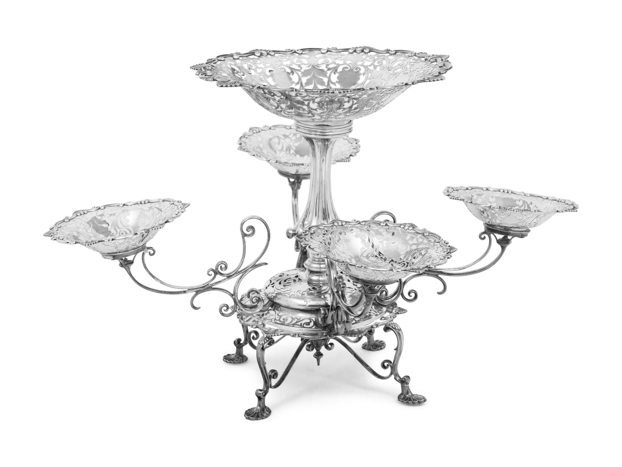 An Edward VII Silver Epergne