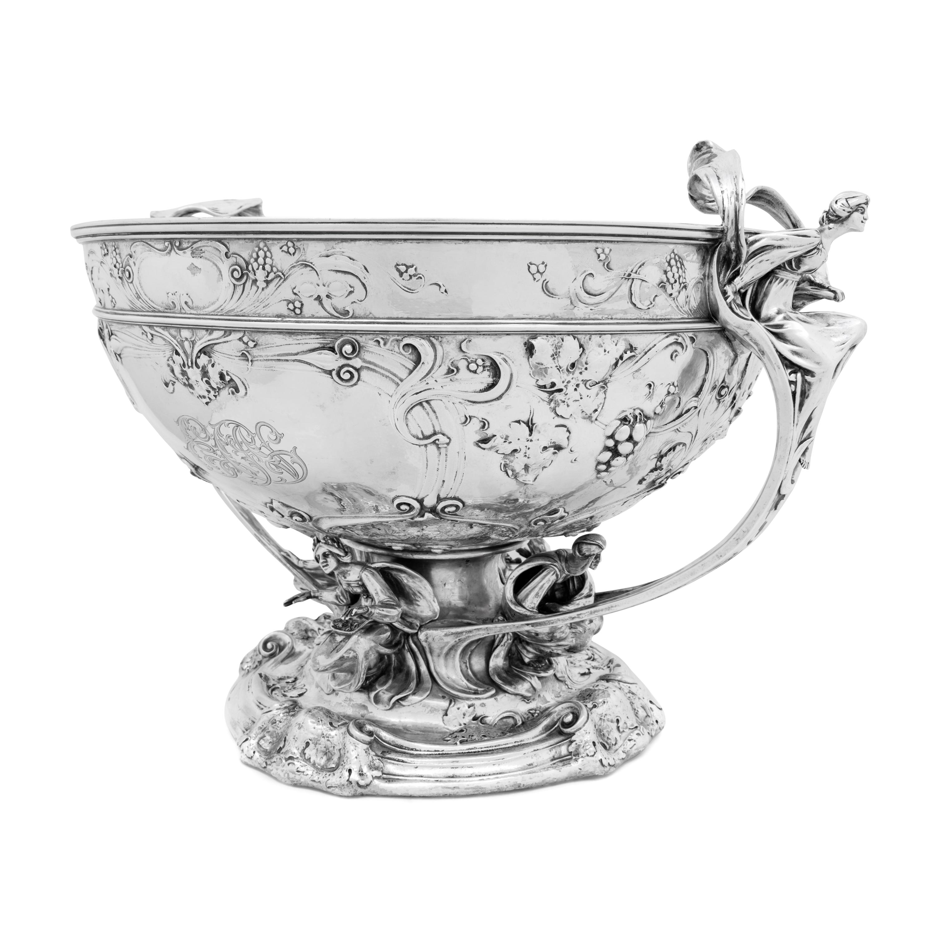 A Large Martelé Silver Punch Bowl Made for the 1904 Louisiana Purchase Exposition in St. Louis